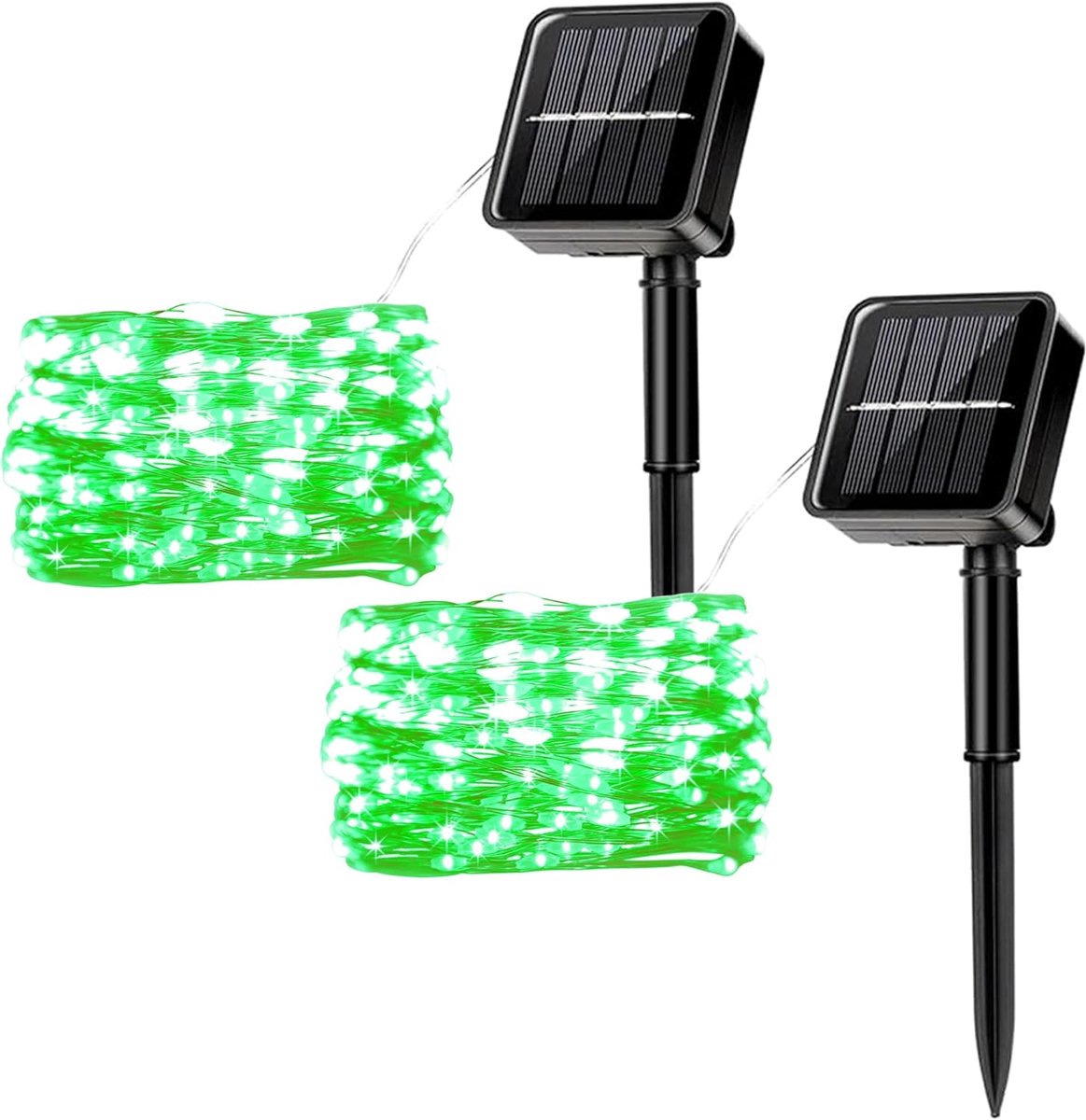 SnelShoppen - 2x 50LED Solar String Lights Buiten, 7M/23Ft Waterdichte Tuinverlichting, 8 Modus Decoratieve Verlichting voor Tuin, Patio, Feest, Campi