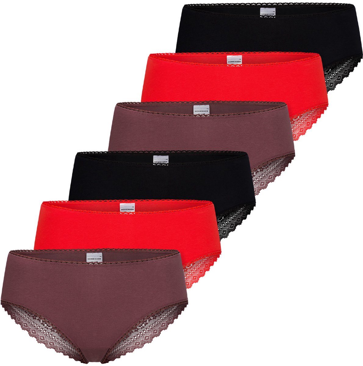 Schiesser Dames brazil slip 6 pack 95/5 Modern Cotton