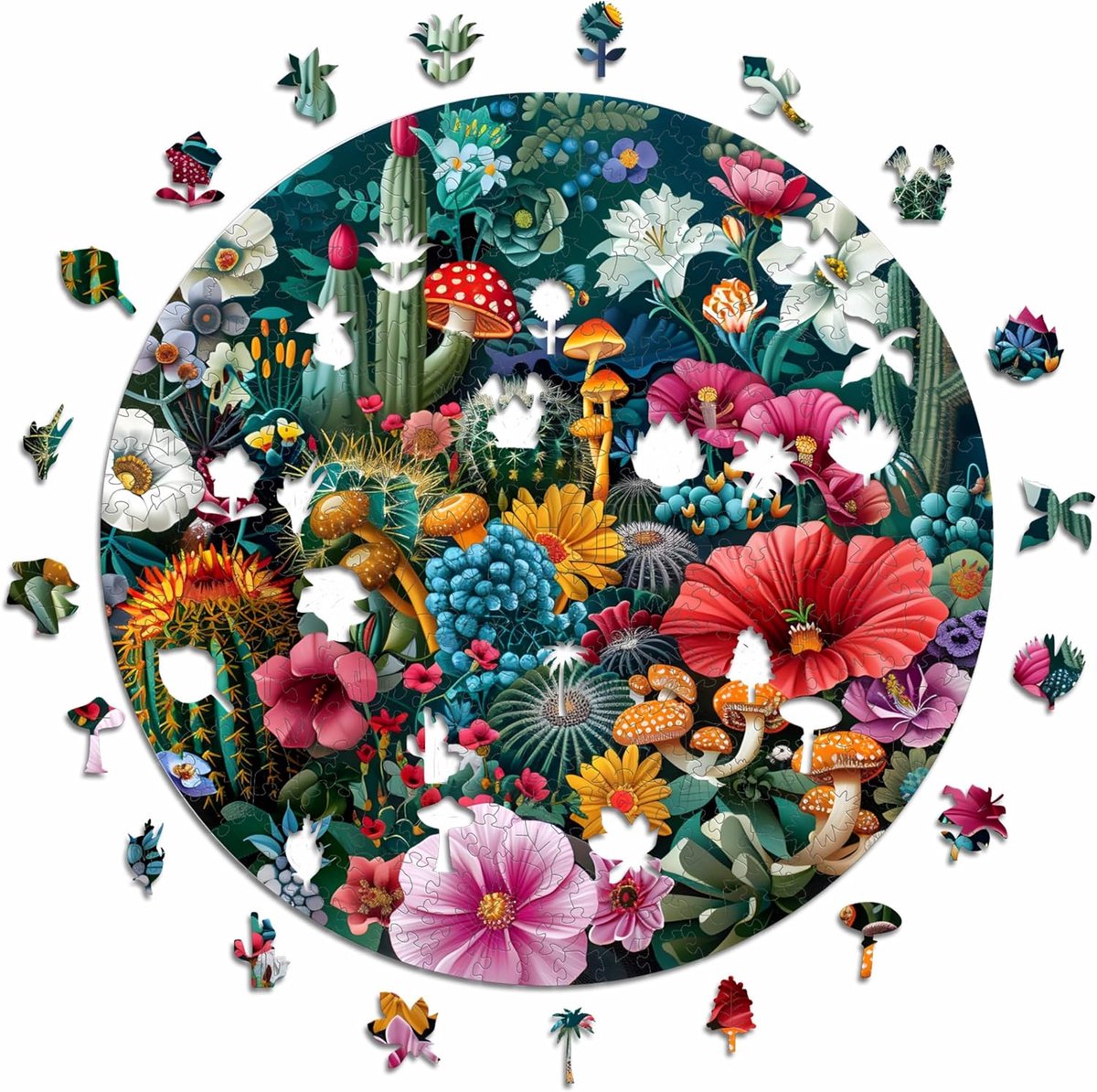SnelShoppen - Enchanted Forest Houten Puzzel 200 Stukken - Duurzaam 100% Hout - Perfecte Cadeau voor Kinderen en Volwassenen - S Size - Creatieve Vrij