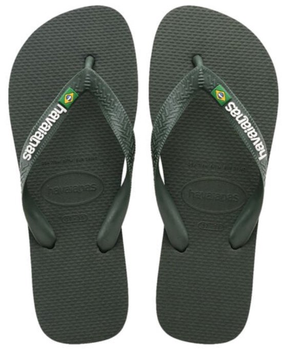 Havaianas Brasil Logo Vert/Olive