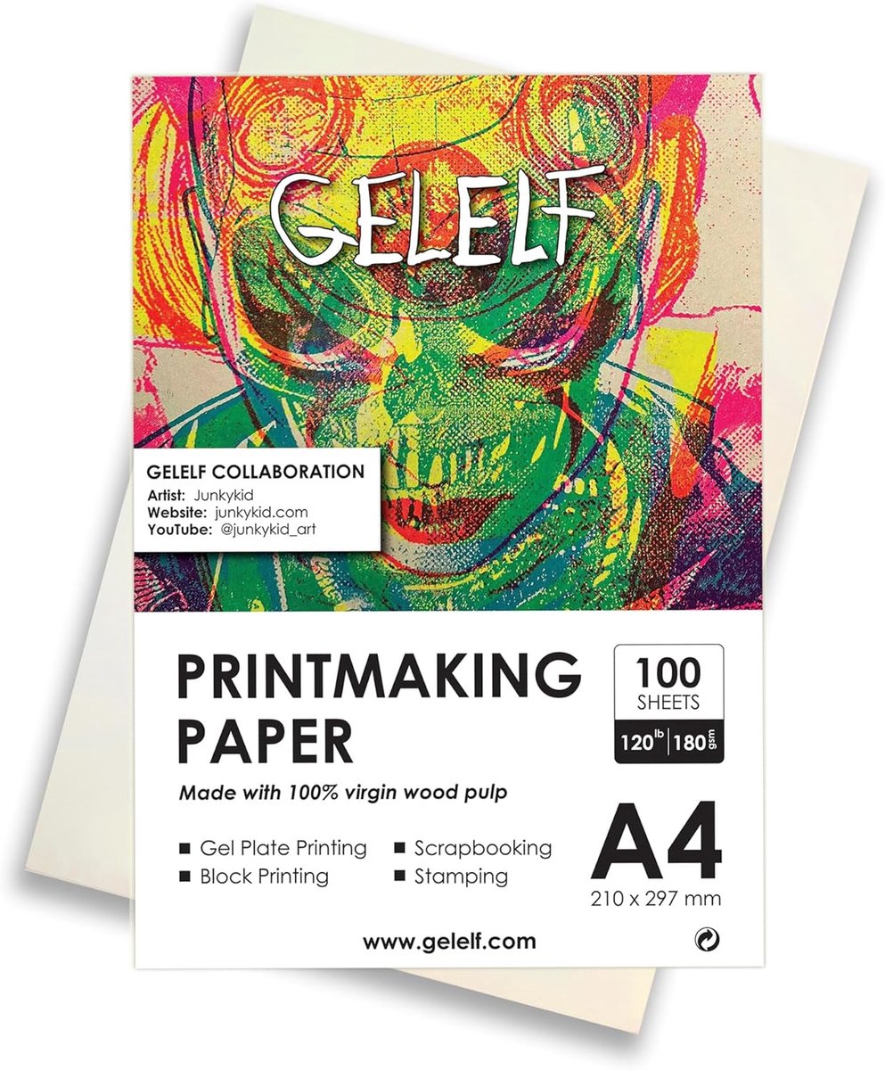 SnelShoppen - A4 Printpapier voor Gel Printmaking - Hoogwaardig Papier voor Creatieve Kunst - Geschikt voor Printen, Knutselen en DIY Projecten - 500