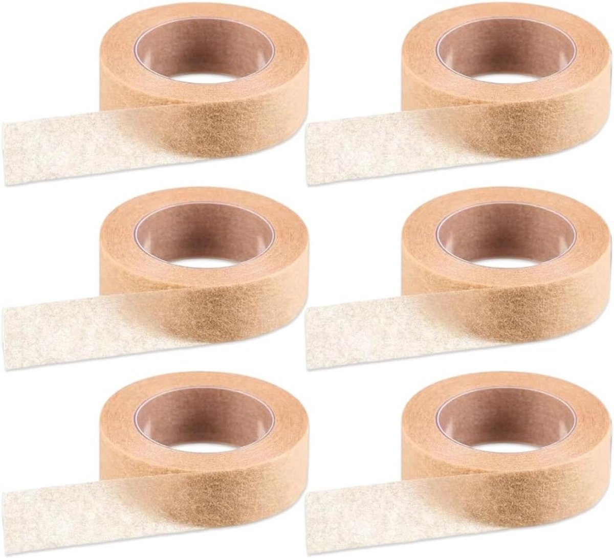 Micropore Hechtpleisters - Huidvriendelijk, Zelfklevend, Ademend, Ideaal voor Oorbellen, Sport en Kinderen - 6 Rollen