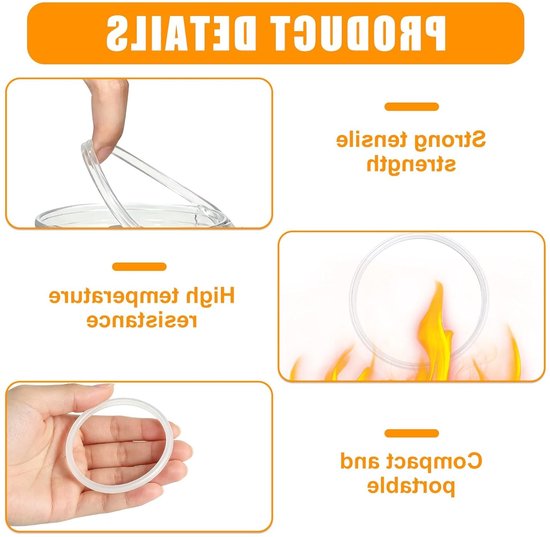 10 stuks 6 x 6 cm afdichtringen voor blender, rubberen en siliconen vervangingen, reserveonderdelen voor mixer en smoothie maker accessoires — afbeelding 2
