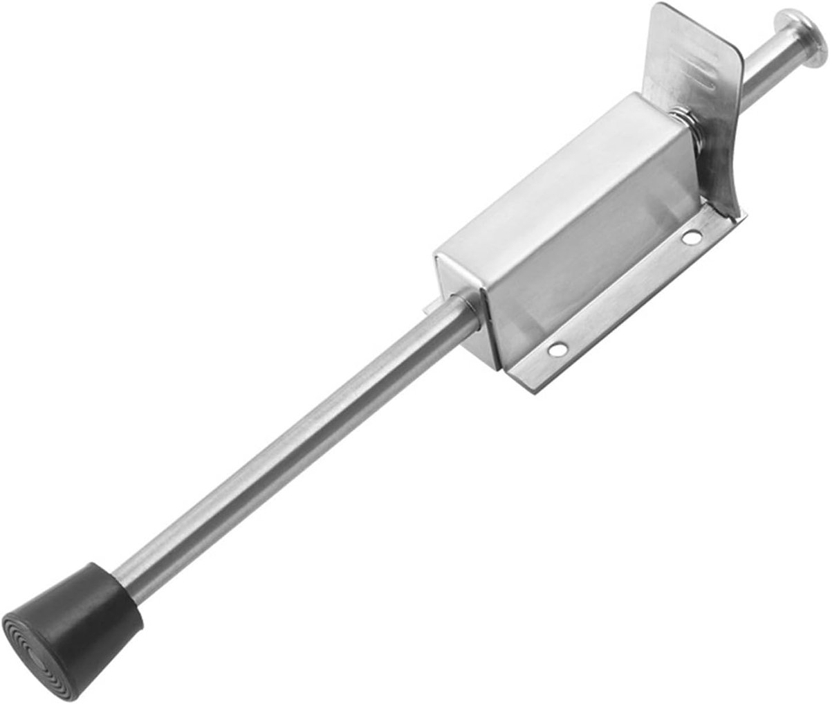 Thijox - Bodemdeurstopper 250 mm - Roestvrijstalen Deurvergrendeling met Voetbediening - Duurzame Rubber Deursteun voor Kamers en Keukens