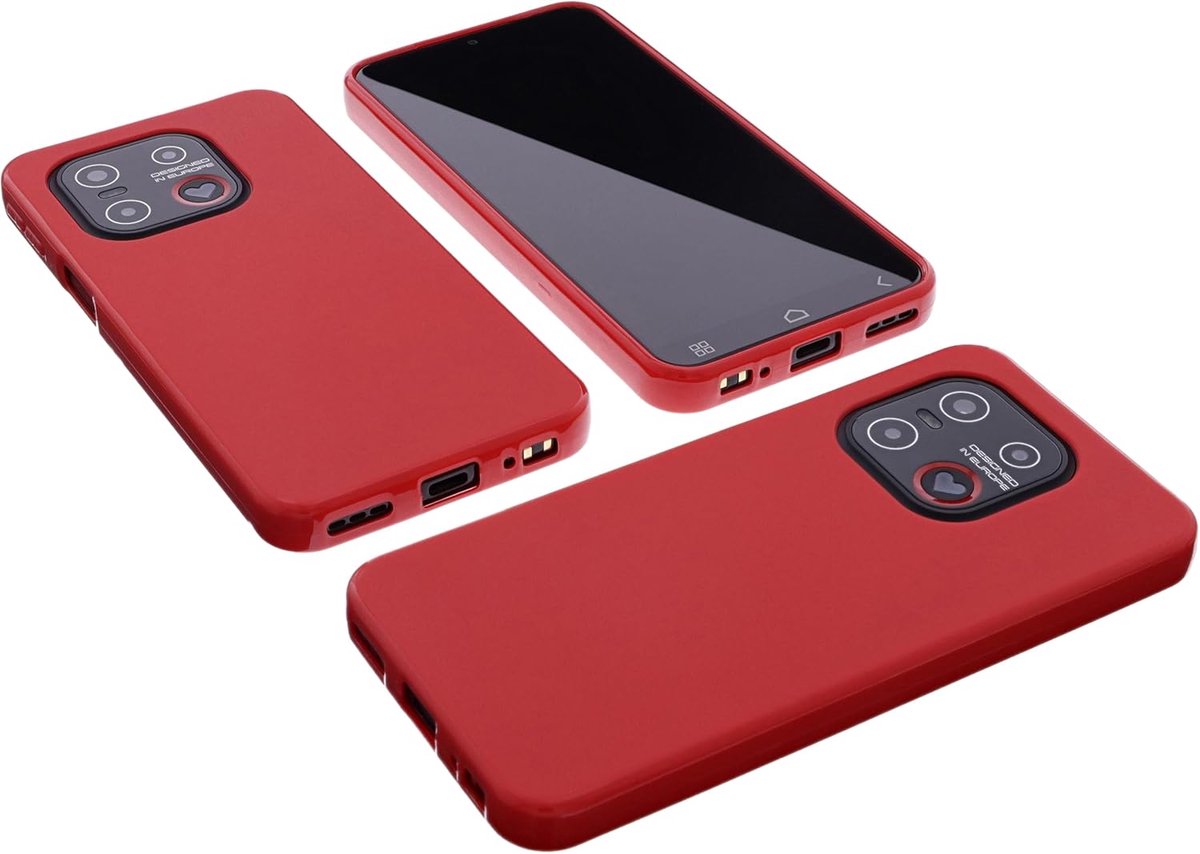 SnelShoppen - Case voor Emporia SMART 7 Lite / 7 mini / ME7 - Beschermende TPU Hoes - Rood - Schokbestendig - Smartphone Cover met Randbescherming