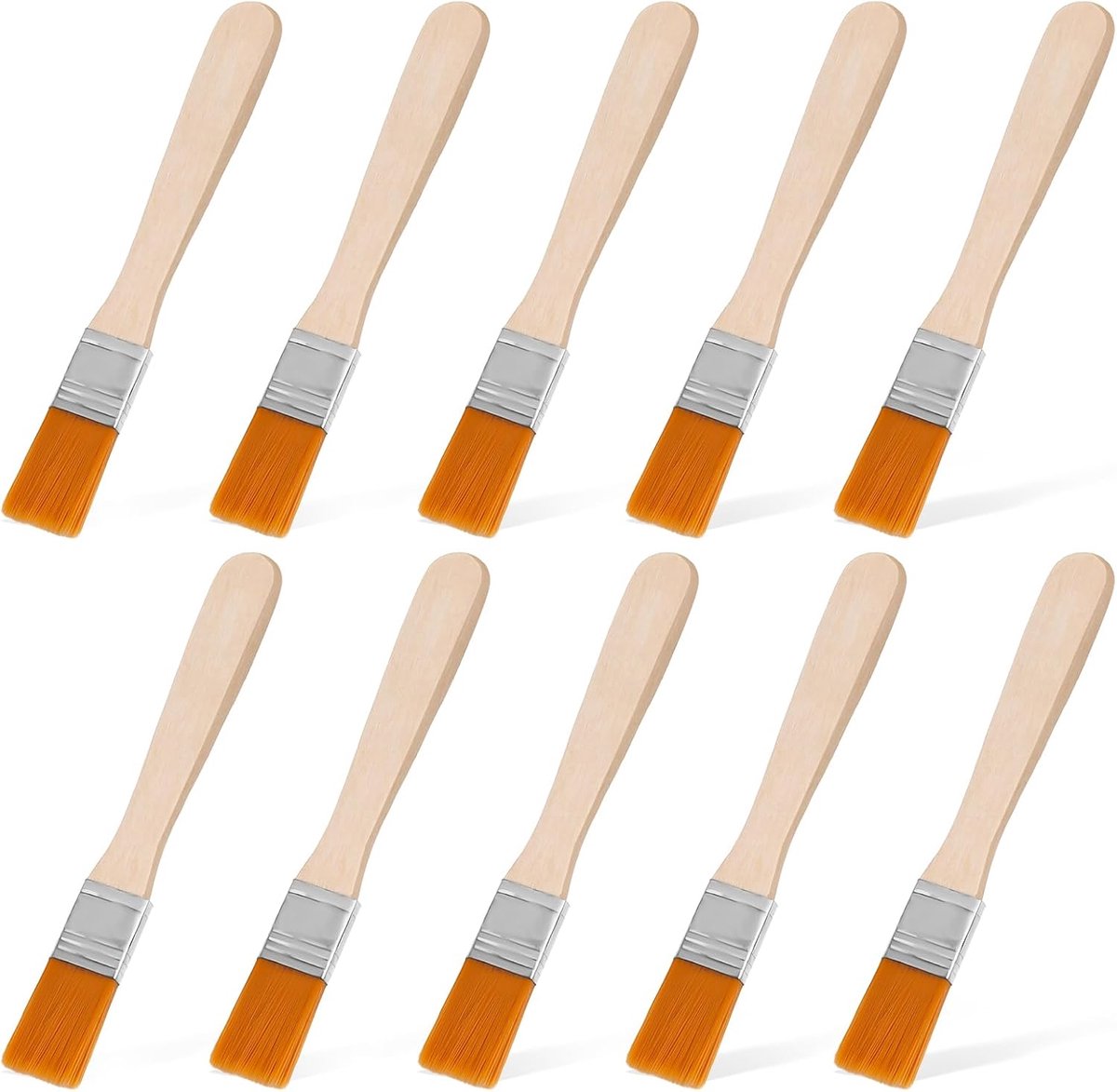 SnelShoppen - 10-delige Verfkwasten Set, 5mm Nylon Wolkwasten, Kleine Kwasten voor Muren, Retoucheren, Kasten, Hekken, Verf Gereedschap (1.5cm Kwastko