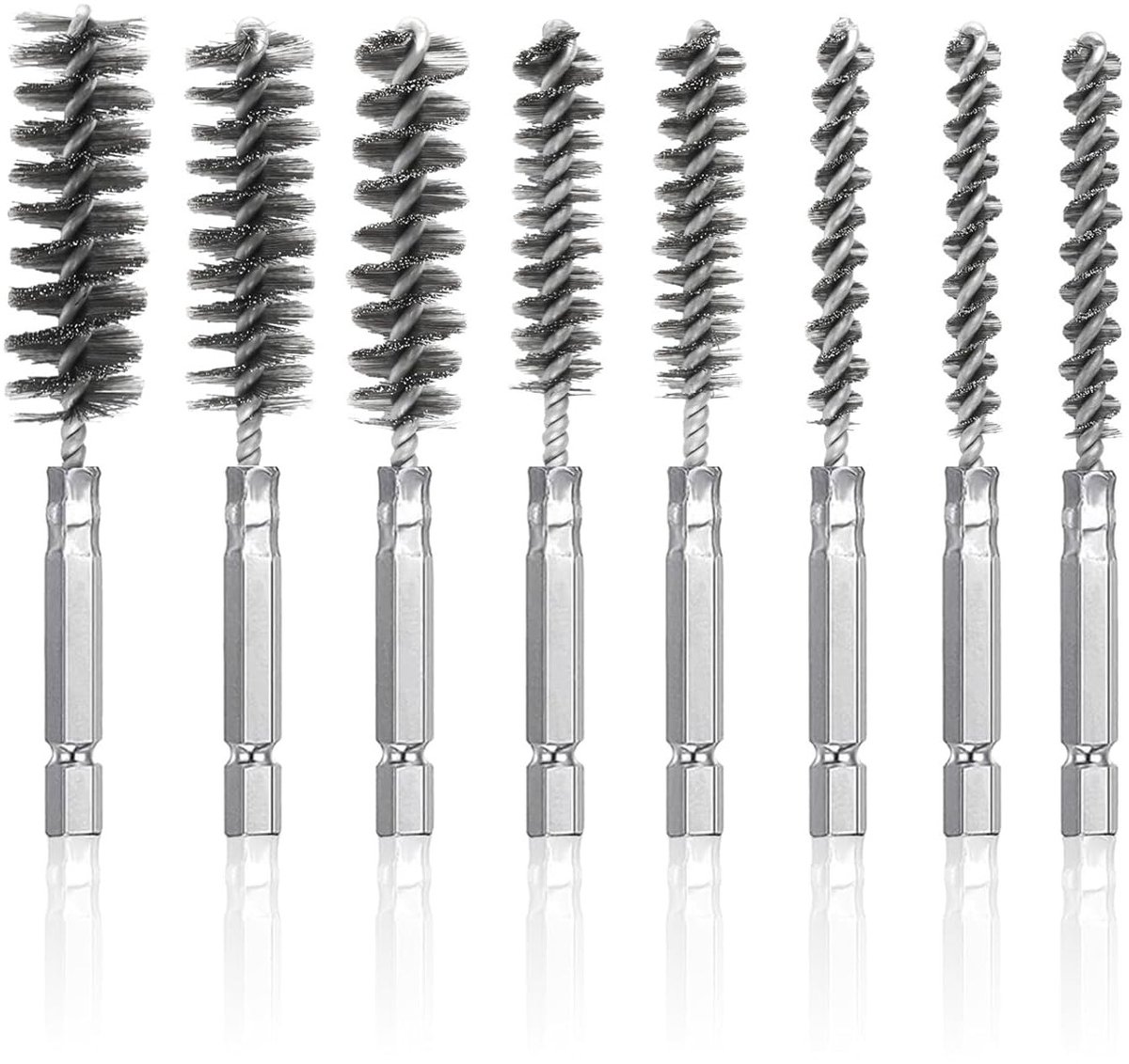 Set van 10 Draadborstels en Boorbits met Zeskantige Stang, Geschikt voor Roestverwijdering, Schuren en Polijsten, Inclusief Accessoires voor Diverse Toepassingen