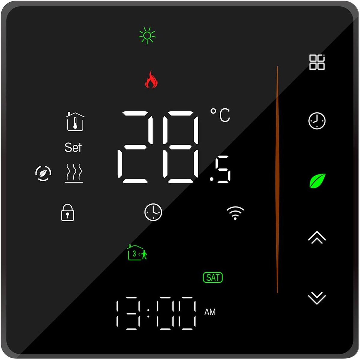SnelShoppen - Smart WiFi Thermostat voor Water Vloerverwarming, LED Kleurendisplay, Weekprogramma, Nauwkeurigheid ±1°C, App Besturing, Duurzaam en Vei