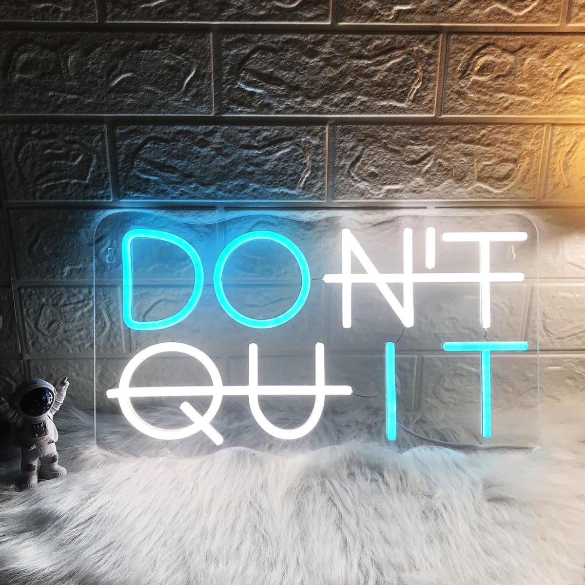 SnelShoppen - Do It Don't Quit Neon Sign Wanddecoratie Inspirerende Neon Verlichting voor Thuis, Kantoor, Gym, Bar, Feest, 16.5x9 inch - Perfect voor
