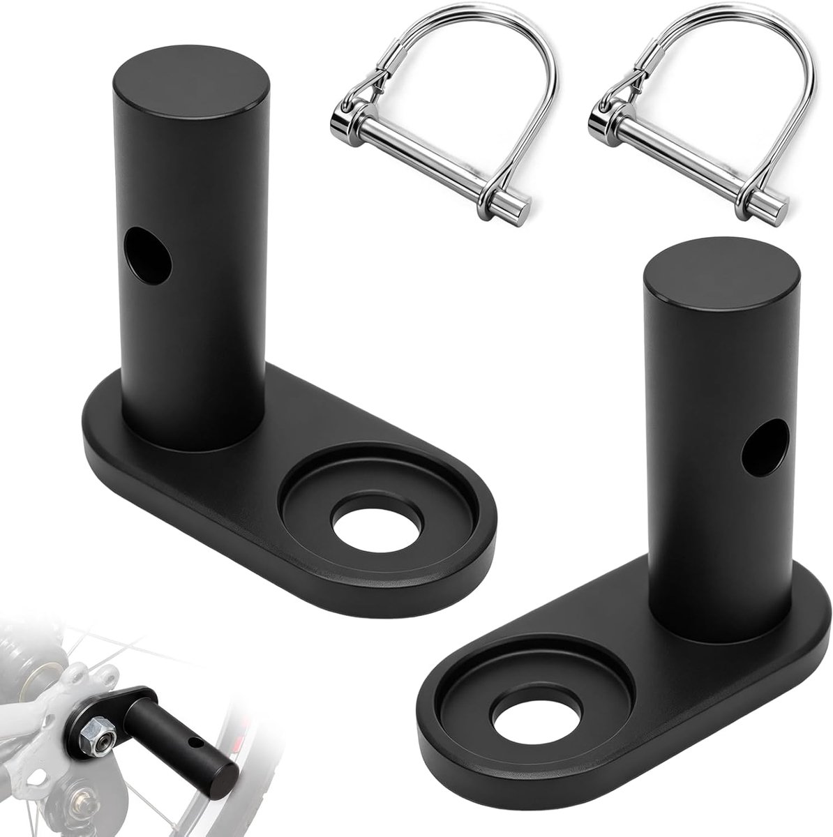 SnelShoppen - Fietskar Koppeling Fiets Trekhaak | 2 Stuks Universele Aanhanger Adapter voor Hondenaanhanger en Kinderaanhanger met Borgpen | Veilig en