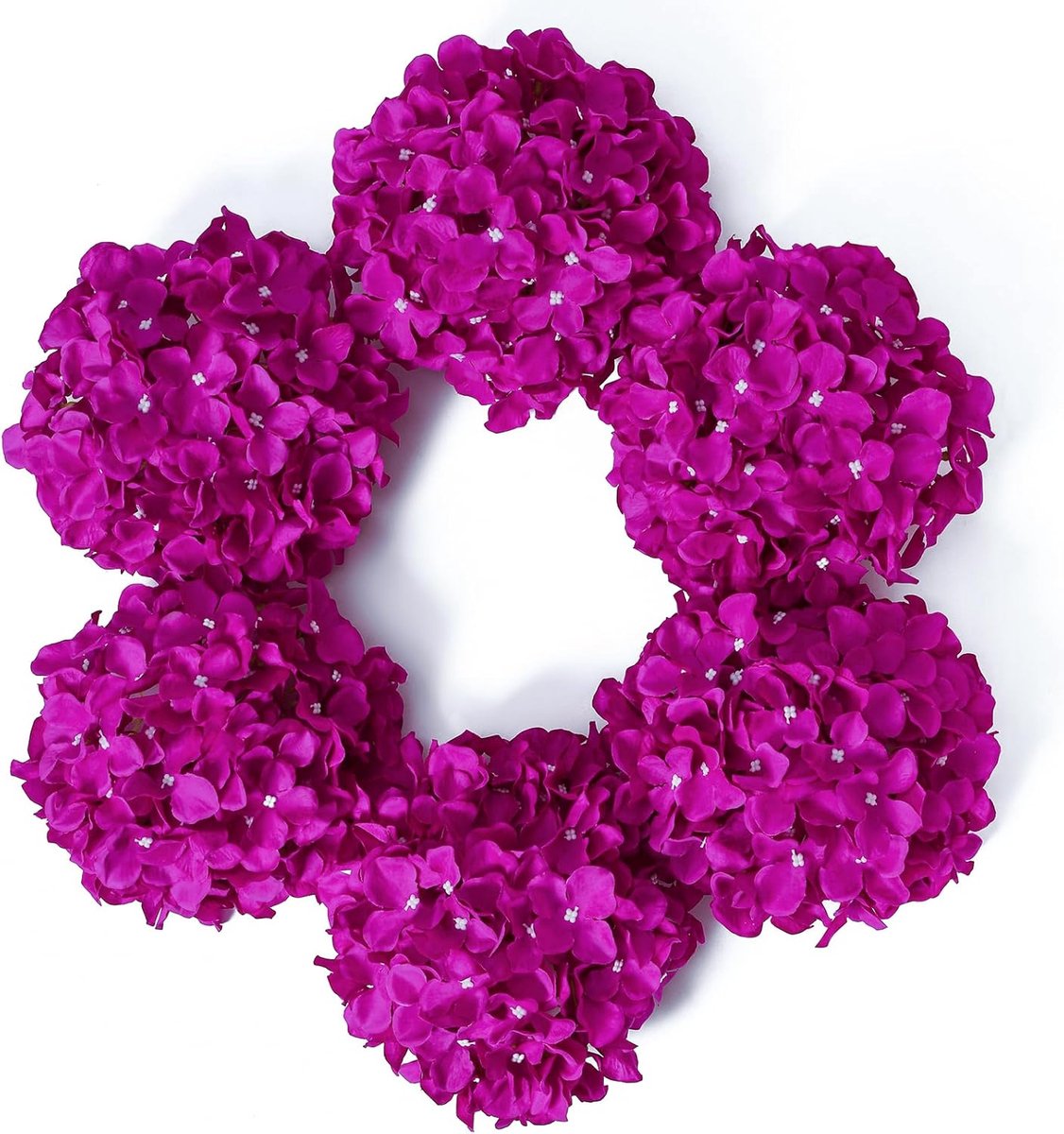 SnelShoppen - Kunstmatige Zijde Hortensia Bloemkoppen met Steel - Realistische Nep Hortensia Bloemboeketten - Perfect voor Bruiloft, Feest, Tuin, Thui
