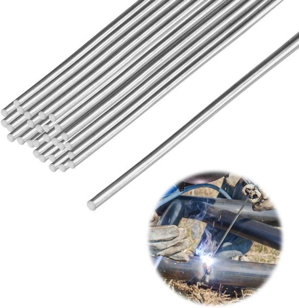 Stangen voor Aluminium 30 stuks 1,6 x 250 mm - Lage Temperatuur - Vloeimiddel - Vuldraad