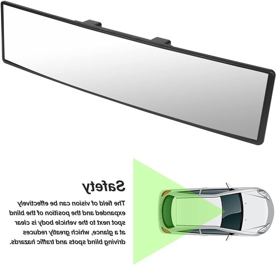 Universele Anti Glare Achteruitkijkspiegel - HD Convex Achteruitkijkspiegel Voor Auto's - SUVs - CRVs - Vans - Trucks - Brede Hoek Achteruitkijkspiegel van Merkloos — afbeelding 3