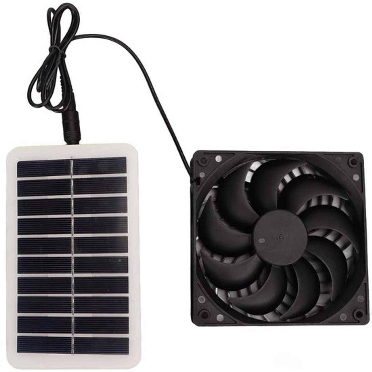 Zonne-energie Afzuigventilator 15W Monokristallijn Zonnepaneel Wandmontage Ventilatie Koel