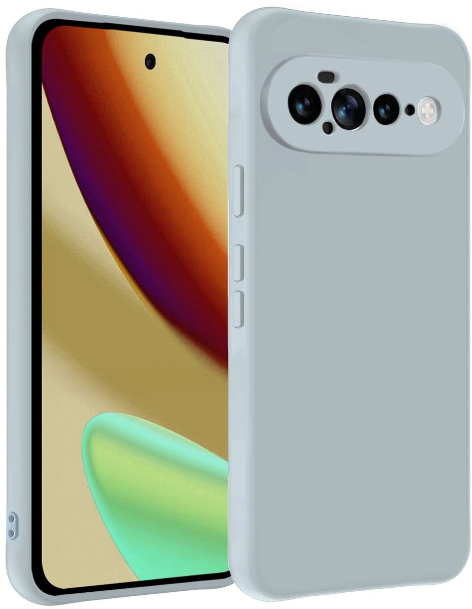 Hoesje - Geschikt voor Google Pixel 11 Pro XL - Sterk & Shockproof - Hoes Cover - Siliconen Case - Telefoonhoesjes - Lichtblauw