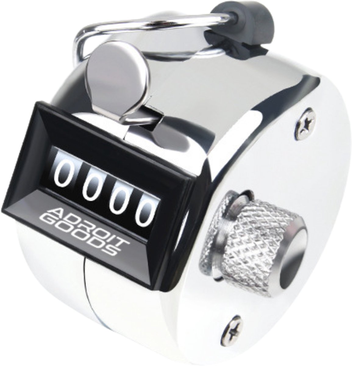 AdroitGoods Mechanische Handteller – Handmatige Klikteller – 0-9999 Teller – Metalen Tally Counter – Zonder Batterij