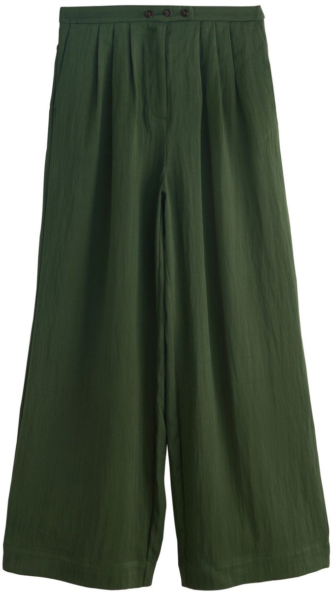 Next - Dames - Superwijde geplooide broek - Groen