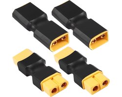 Male naar Male Connector Adapter, Female naar Female Coupler voor RC LiPo Accu Lader, Drone en Auto, XT60 Plug Zonder Draad Conversie, 4 Stuks voor Betrouwbare Verbindingen