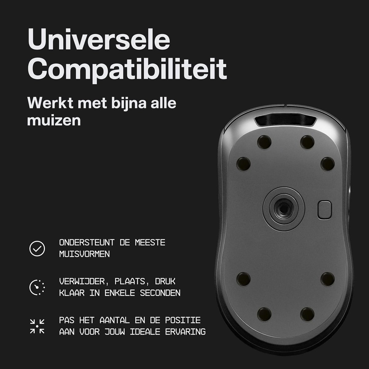 SnelShoppen - Wallhack PTFE Dot Mouse Skates | Premium Universele Skates voor Gaming Mice | Ultra Glad Glijden op Stoffen en Glazen Pads | Snel, Eenvo