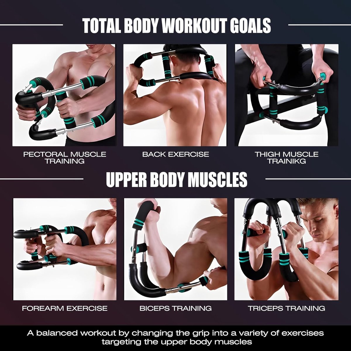 SnelShoppen - Twister Arm Trainer - Verstelbare Arm- en Borsttrainer met Weerstand 30 kg - 40 kg - Draagbaar Fitnessapparaat voor Thuis, Kantoor of Re