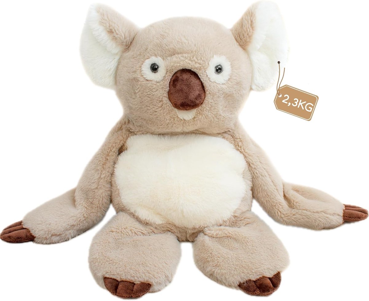 SnelShoppen - Gewogen Knuffel Kussen Koala 2.3 kg - Stressverlagend Zacht Speelgoed voor Kinderen en Volwassenen - Lavendel Geur en Warmte - Ideaal vo
