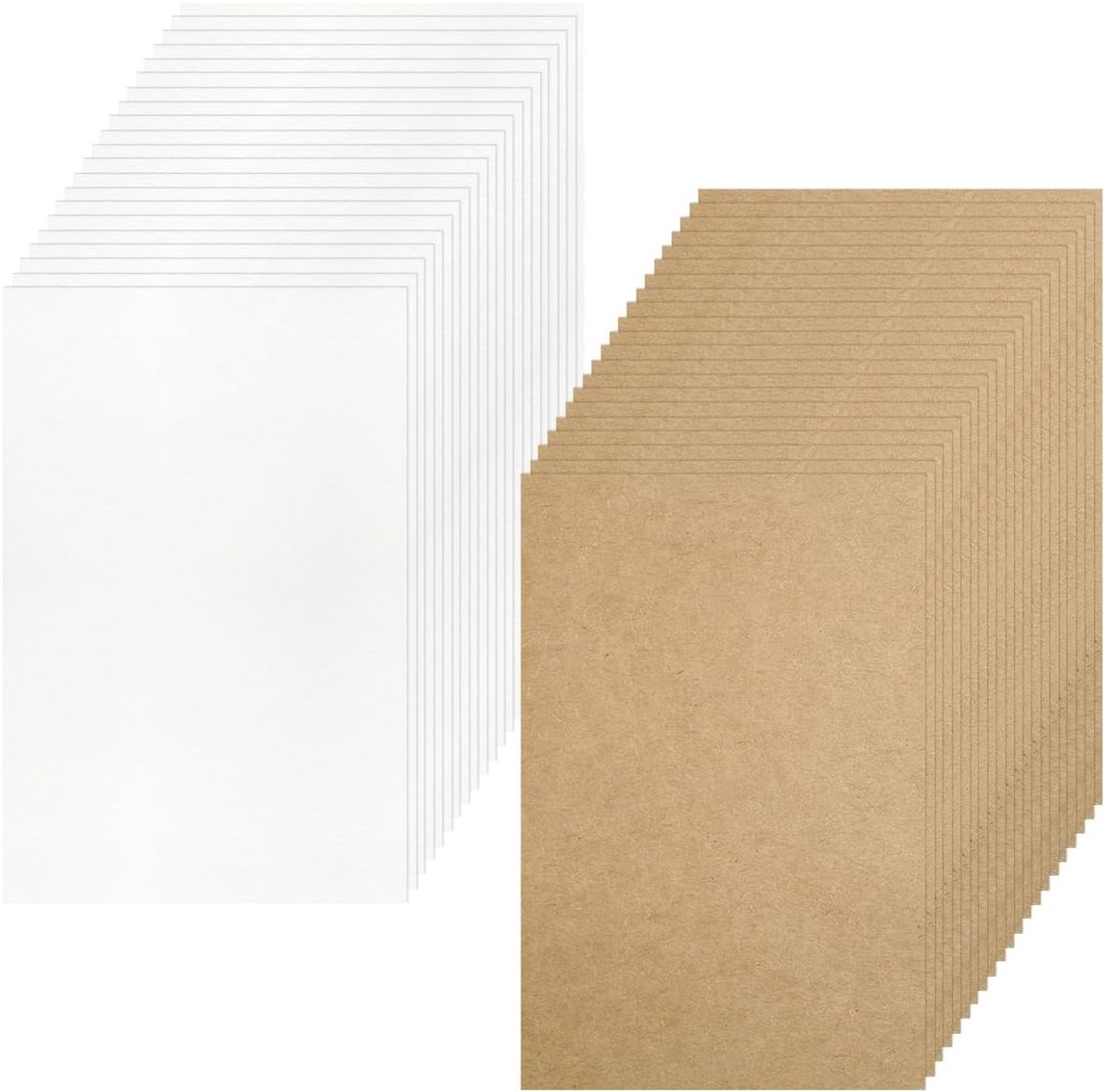 SnelShoppen - 100 Stuks A6 Postcards - Blank Message Cards - 14.5 x 9.5cm - Kraft Cardboard - Ideaal voor Wenskaarten, Scrapbooking, Feestjes en Creat
