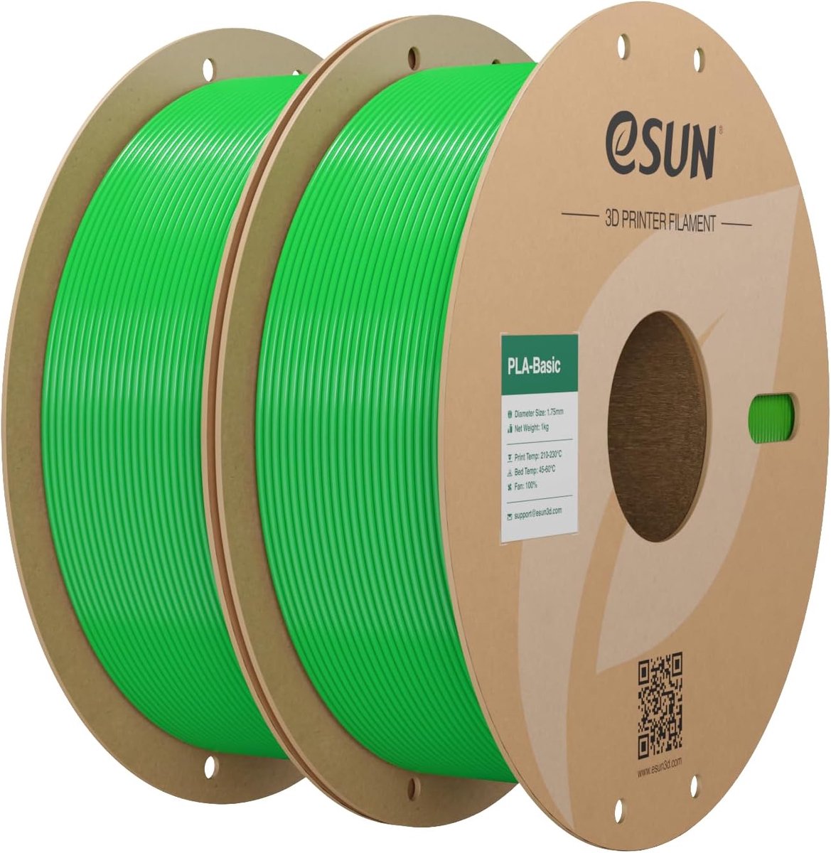 SnelShoppen - PLA Filament 1.75mm, Super Speedy 3D Printer Filament, Hoge Snelheid, Dimensional Accuracy +/- 0.03mm, 1KG Spoel, Groen