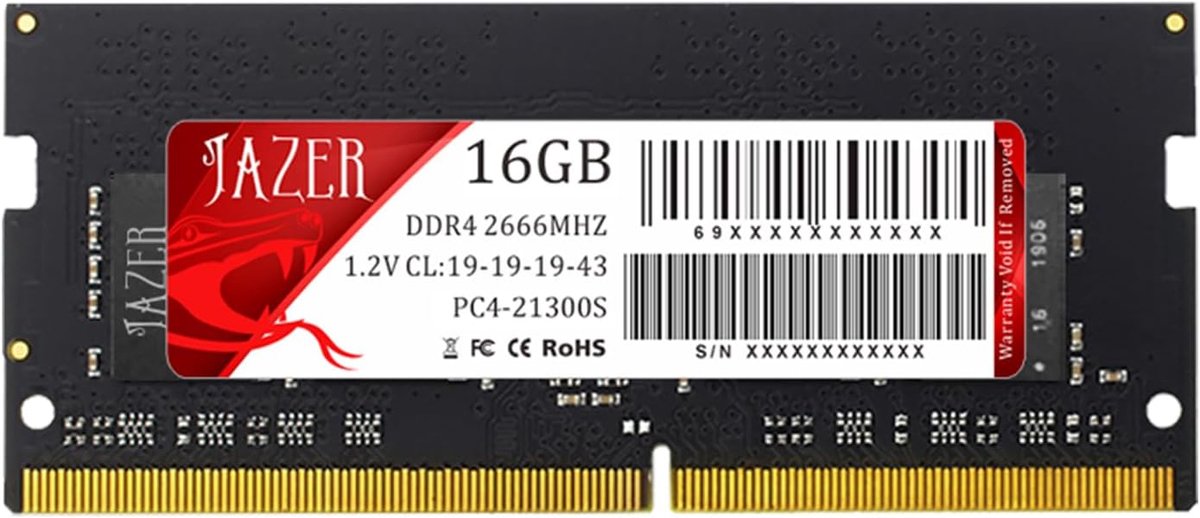 SnelShoppen - 16GB DDR4 SODIMM Laptop RAM Geheugen 2666MHz CL19 - Upgrade voor Notebook - Hoogwaardige Prestaties - Ideaal voor Gaming en Multimedia