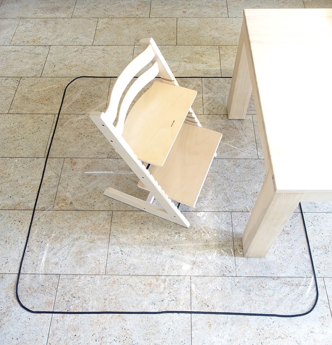 SnelShoppen - Beschermfolie voor Vloer en Tafel, Stain Protection Craft Mat, Transparant, Ideaal voor Kinderen, Extra Groot, Eenvoudig Schoon te Maken