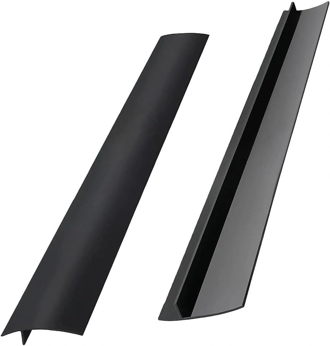 SnelShoppen - 2 Stuks Keukenafdichtingen voor Werkblad en Kookplaat | 53.5 cm, Grijs, Silicone, Eenvoudig Schoon te Maken, Geschikt voor Tafels en Zin