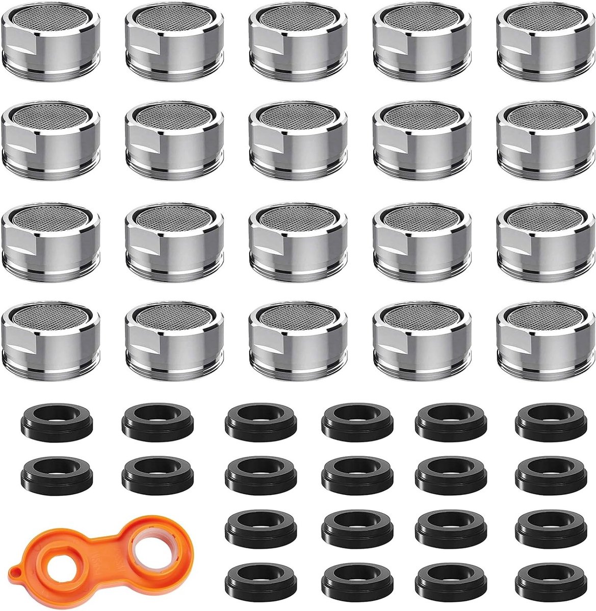Faucet aerators M24 - ABS en roestvrij staal - waterbesparing - zachte waterstroom - SnelShoppen