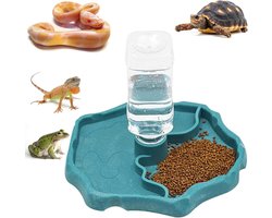 Waterbak voor Reptielen, Voedings- en Drinkbak voor Schildpadden, Hagedissen, Slangen en Kikkers, Ideaal voor Huisdieren in Terrarium
