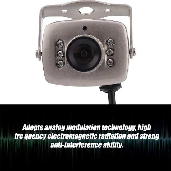 SnelShoppen - Mini CCTV Camera met 6 LED Nachtzicht, Compacte CMOS Beveiligingscamera voor Thuis, Kantoor, Camping, 36x28x36 mm van Snelshoppen — afbeelding 3