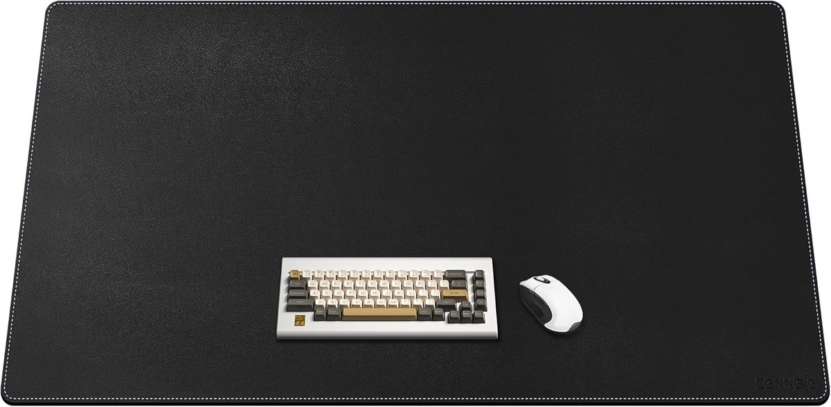 SnelShoppen - CENNBIE PU Leather Desk Mat - Groot Non-slip Bureau Onderpad 140x70cm - Waterdicht en Eenvoudig Schoon te Maken - Zwart voor Thuis en Ka