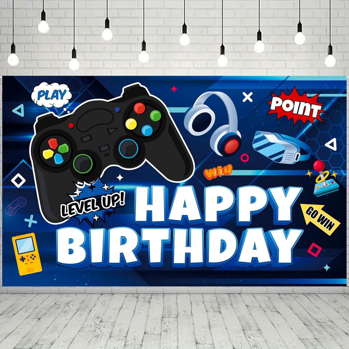 SnelShoppen - Playparty achtergronddecoratie voor feesten, evenementen, kinderen, tuin, camping, multifunctionele achtergronden, vrolijke kleuren, een