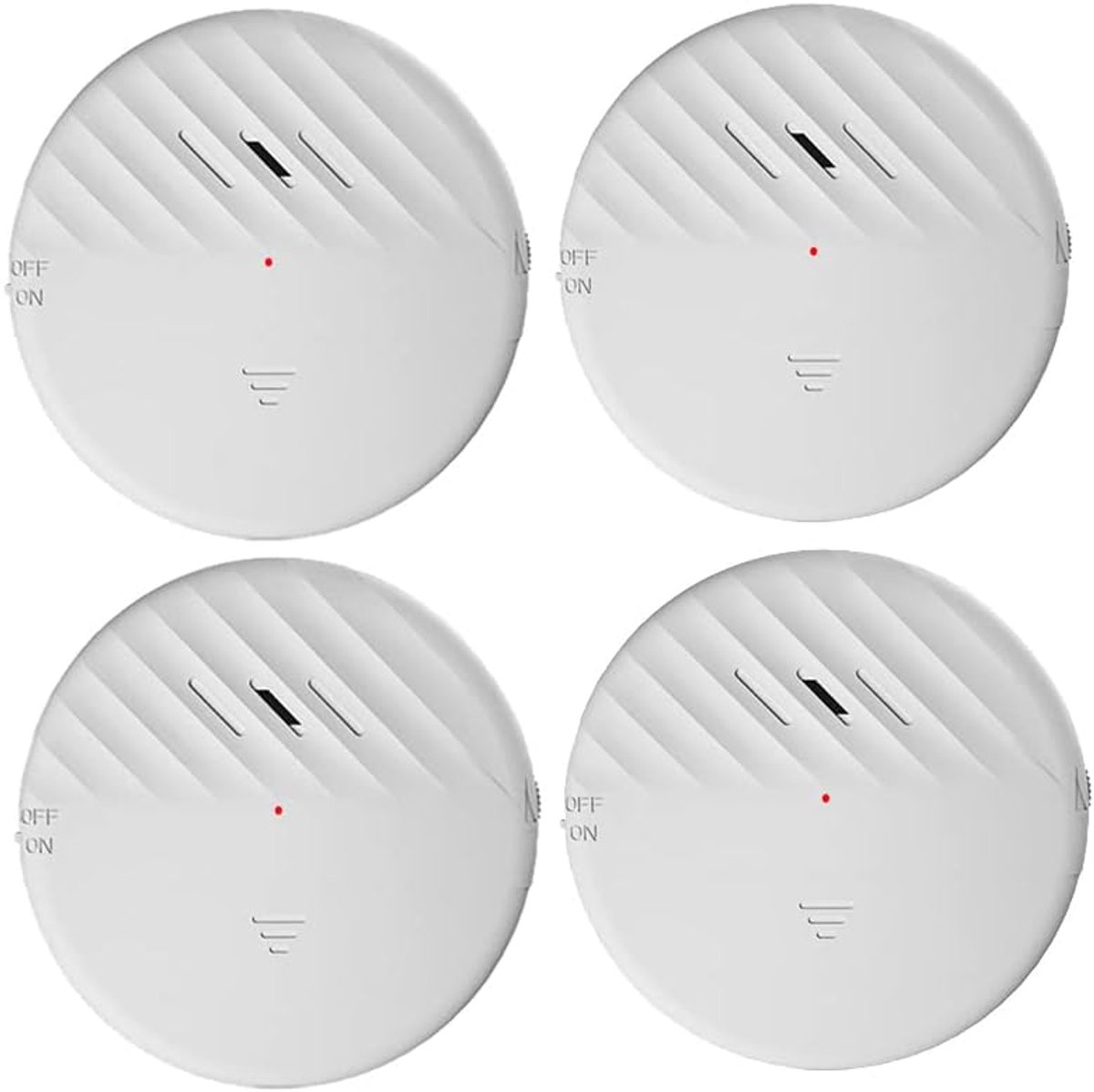 SnelShoppen - Vibration Sensor Alarm voor Deur en Raam - 125dB Geluid - 4 Packs - Inbraakdetectie - Slimme Glasbreuk Detector - LED Indicator - Eenvou