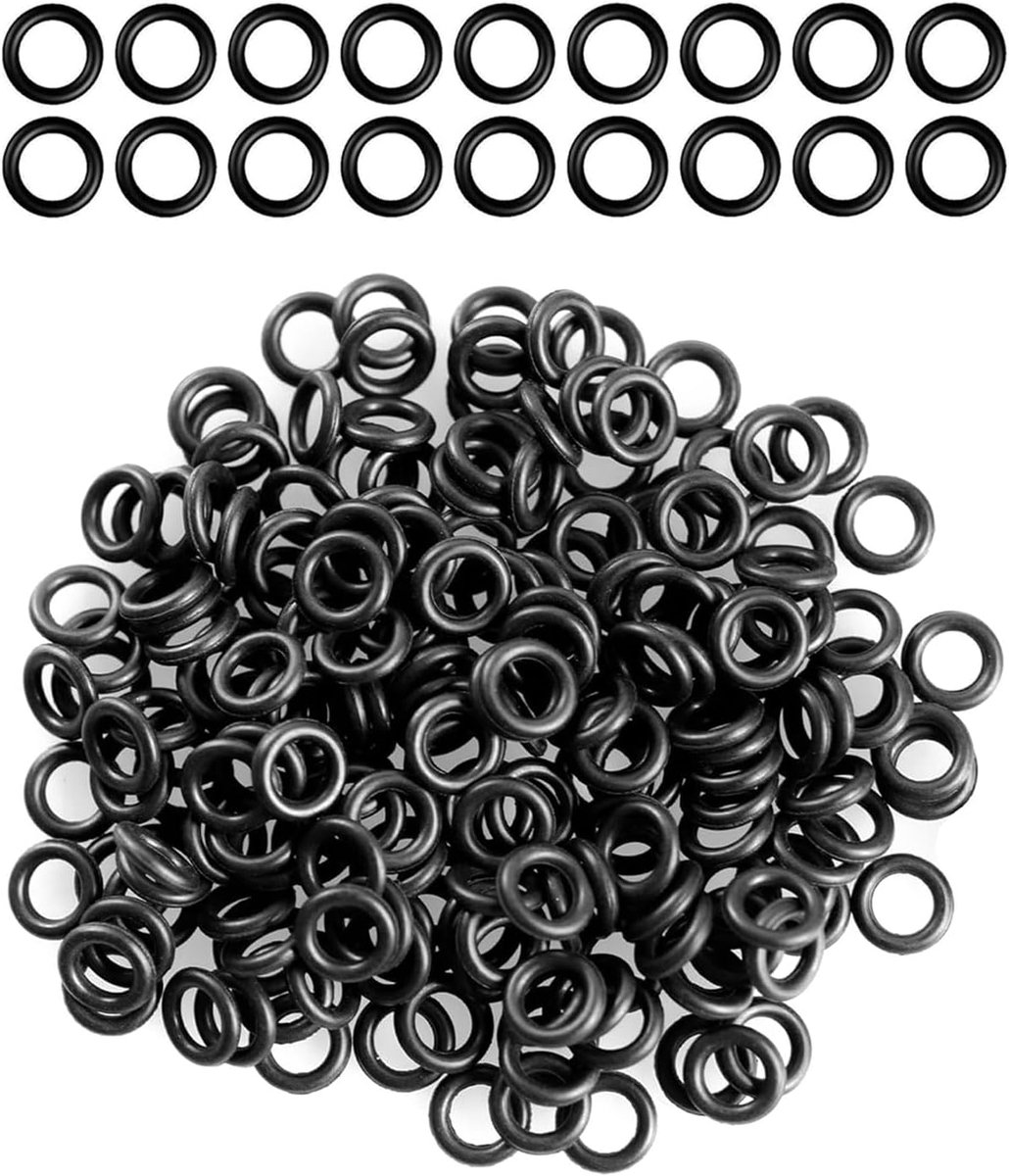 SnelShoppen - Pack van 200 Premium Rubber O-Ringen Zwart voor 2BA Darts, Antislip, Duurzaam en Flexibel, Ideaal voor Dart Accessoires en Vervangingen