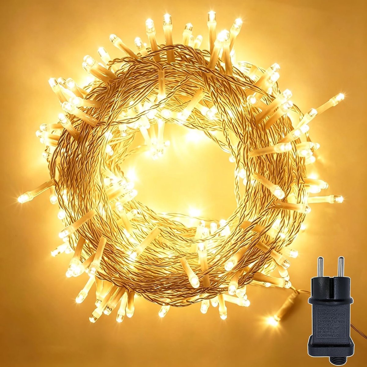 SnelShoppen - Outdoor Fairy Lights 30 m 300 LED Warm White, IP44 Waterproof, 8 Modes, Timer Functie voor Tuin, Balkon, Kerstdecoratie, Feestverlichtin