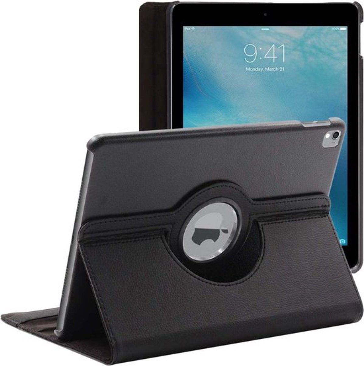 ebestStar - Hoes geschikt voor iPad Pro 9.7 (2016) Apple, Roterende Etui, Case, 360° Draaibaar hoesje, Zwart