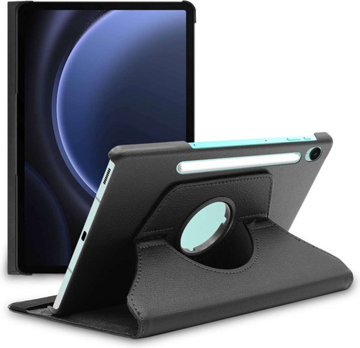 ebestStar - Hoes geschikt voor Samsung Galaxy Tab S9 FE X510N, 5G X516B, Roterende Etui, Case, 360° Draaibaar hoesje, Zwart