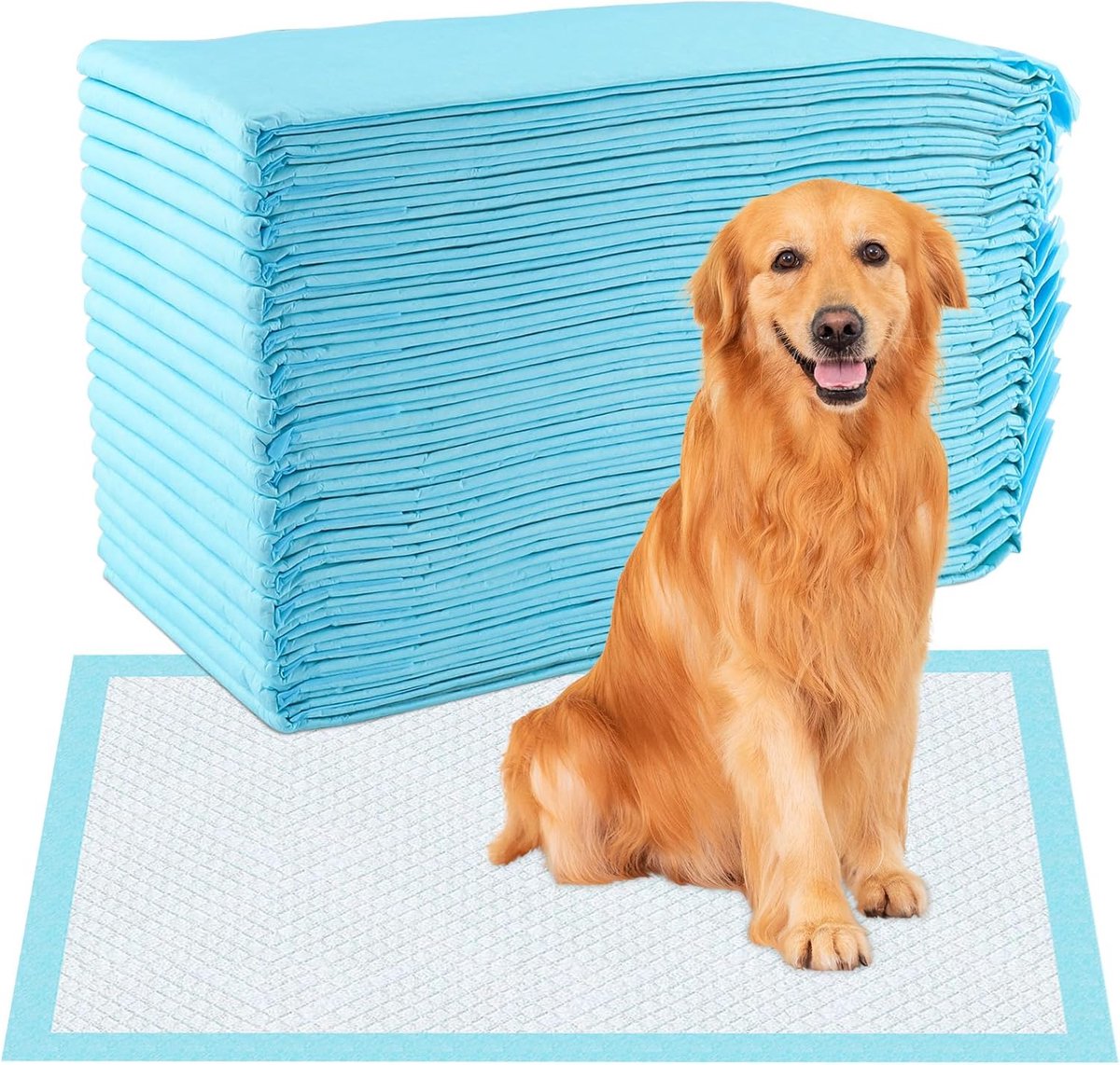 SnelShoppen - PIPI Dog Mat Set van 20 Puppy Pads 60x90 cm - Hygiënische, Lekvrije Training Pads met Sneldrogende Oppervlak - 6-Laags Ontwerp voor Hond