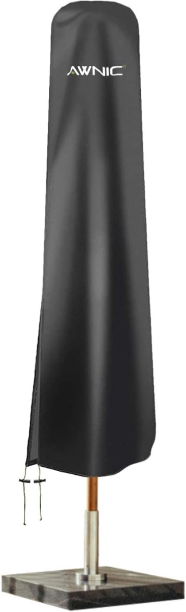 SnelShoppen - Heavy Duty Tuin Parasol Covers, 420D Oxford Stof, Waterdichte Bescherming voor Tuinparasols tot 3.4m, Zwart, 190x30x50cm, Ideaal voor Bu