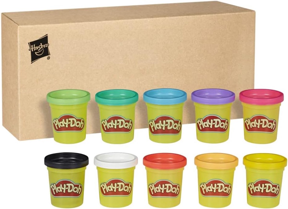 SnelShoppen - Kleurige Speelklei Set 10 Stuks 56g, Creatieve Activiteit voor Kinderen, Ideaal voor Startset of Navulling, Speelgoed voor Kinderen van