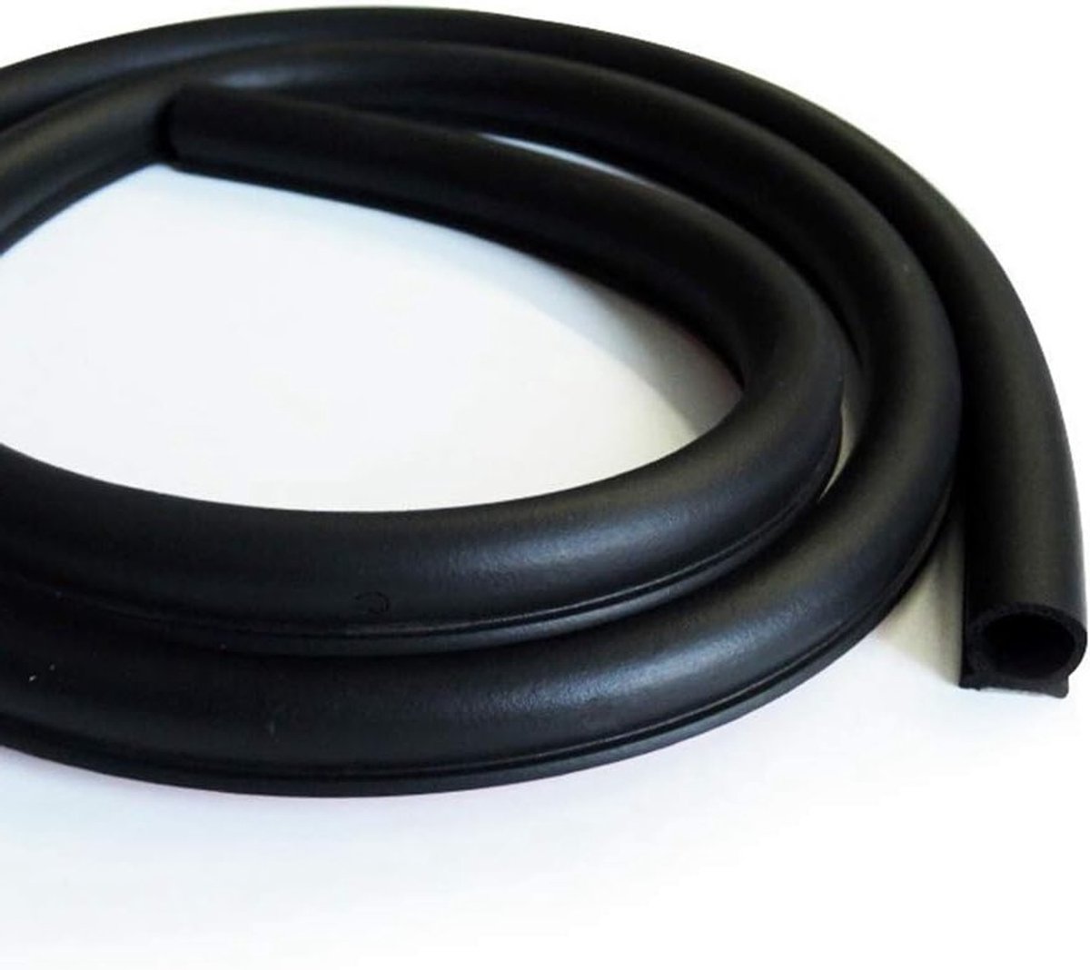 10 meter EPDM rubber afdichtstrip, 14mm x 12mm D-vormige deurafdichting, geluidsisolerende rubberen strip voor auto, interne afdichting voor deuren, kofferbak en motorkap