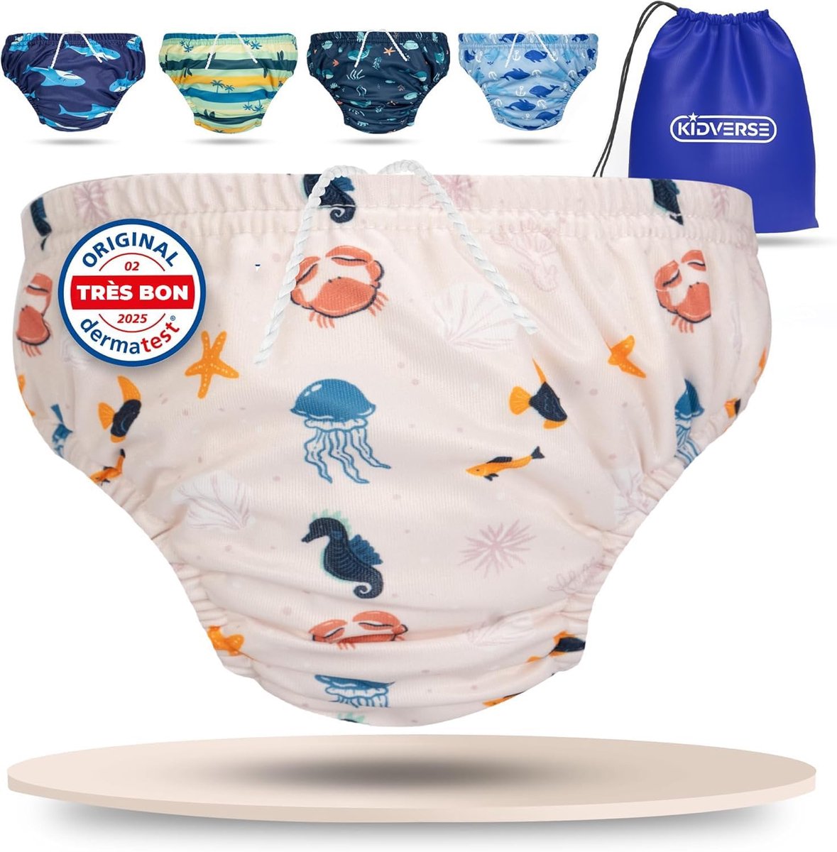 SnelShoppen - Baby Zwemluier Shorts 1-2 Jaar - Herbruikbaar, Huidvriendelijk, Absorberend, Inclusief Draagtas - Ideaal voor Zwemmen, Vakantie, Zwembad