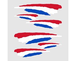 SnelShoppen - Stickers Nederland | 6 Stuks Set Nederlandse Autostickers voor Auto, Motor, Scooter, Quad, ATV, Fiets, Helmen | Weerbestendig en UV-best
