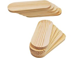 Houten Blokken en Planken voor Creatieve Klussen, Onbewerkte Houten Onderdelen voor Graveren, Houtbranden en Schilderen (15 x 5 x 1 cm/10 Stuks)
