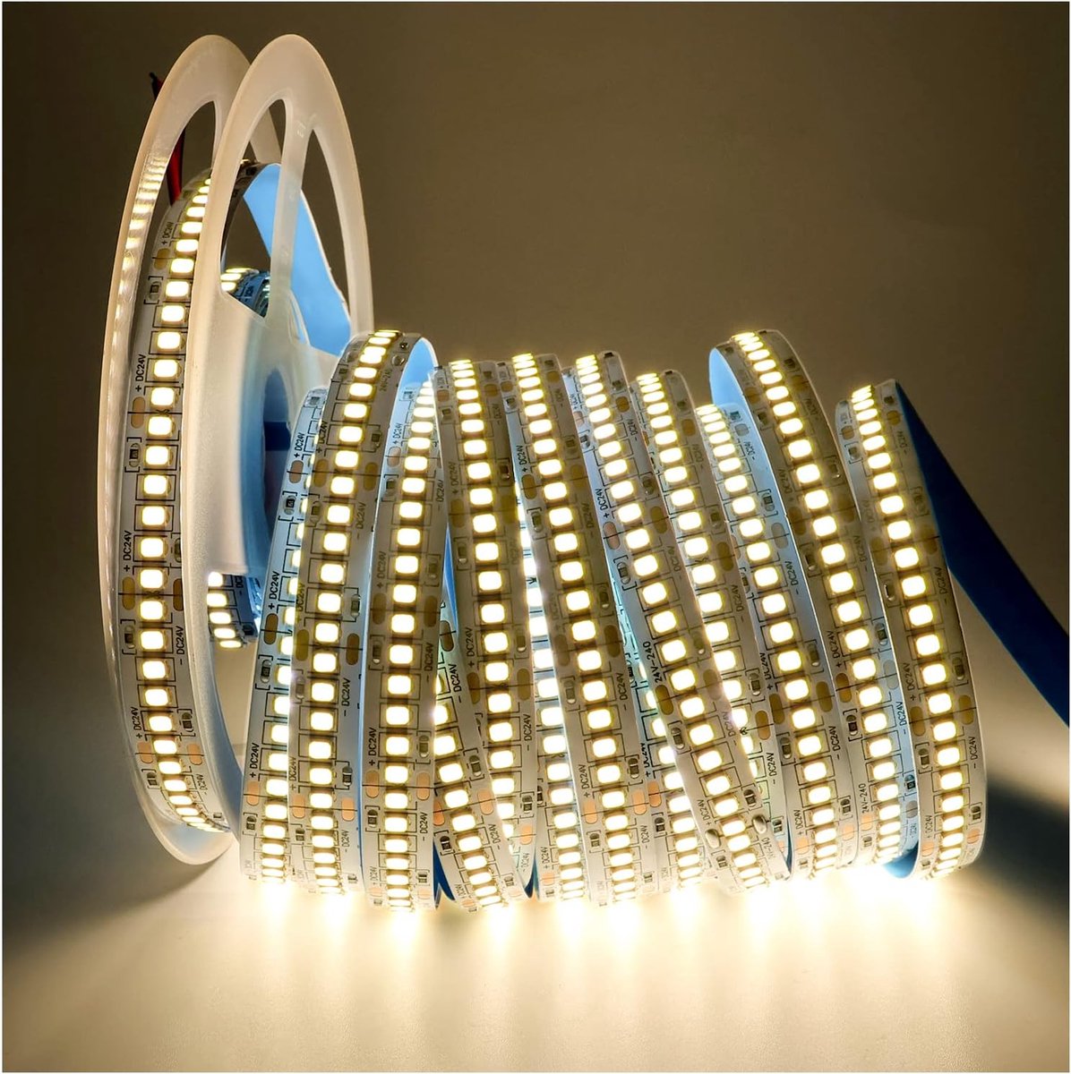 Thijox - LEDstrip 24V Natuurlijk Wit 4000K 5m SMD 2835 1200 LEDs/M Super Helder Lichtstrip voor Slaapkamer, Keuken en Decoratie