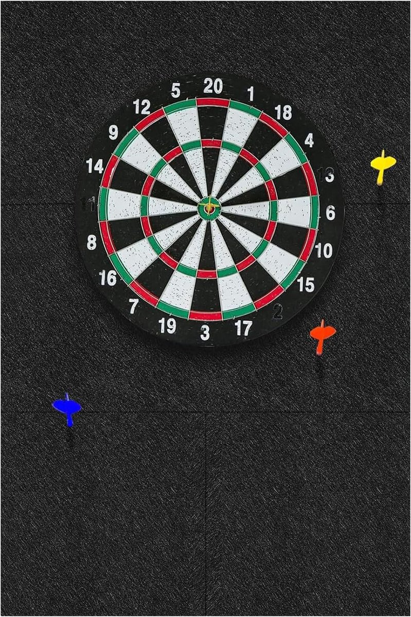 SnelShoppen - Pack van 6 Dart Wall Protection 30 x 30 cm - Zelfklevende Dartbord Wandbeschermer - Ideaal voor Dart Area - Achtergrond Bescherming voor