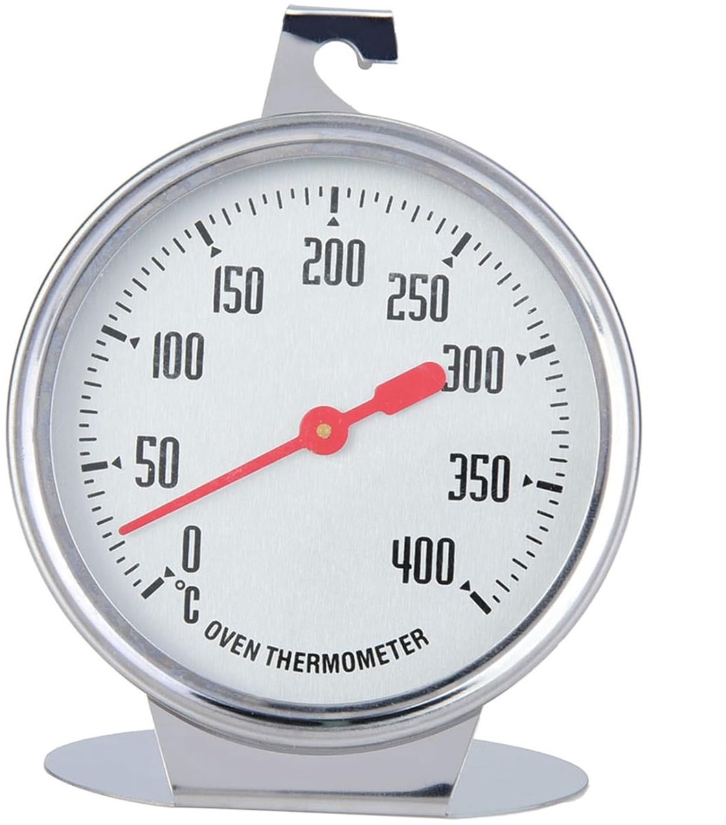 SnelShoppen - RVS Oven Thermometer met Stand Up Dial - Binnen Thermometer voor Oven - Keuken Accessoires - Nauwkeurige Fahrenheit/°C Weergave - Duurza